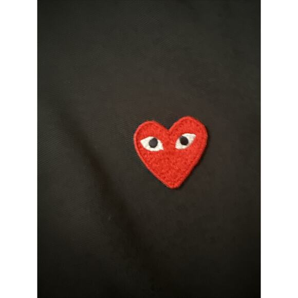 $270 PLAY Comme des Garcons Black Pullover Heart Hoodie AZ-T174-051 Mens Large - Picture 2 of 11